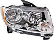 2011 Jeep Grand Cherokee - Driver and Passenger Side Halogen Headlight, With bulb(s), Laredo / Laredo E / Laredo X Models, OE Replacement