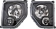 Driver and Passenger Side Headlights, with Bulbs, Halogen, with Fog Light, CAPA Certified