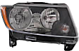 Driver and Passenger Side Headlights, with Bulbs, Halogen, with black bezel, CAPA Certified