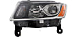 2014-2016 Jeep Grand Cherokee - Driver and Passenger Side Halogen Headlight, With bulb(s), OE Replacement