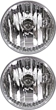 Front, Driver and Passenger Sides Fog Lights, with Bulbs, Halogen