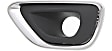 Front, Driver and Passenger Side Fog Light Trims, Black and Chrome