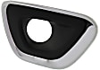 Front, Driver and Passenger Side Fog Light Trims, Black and Chrome