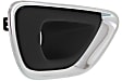 Front, Driver and Passenger Side Fog Light Trims, Black and Chrome
