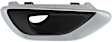 Front, Driver and Passenger Side Fog Light Trims, Black and Chrome