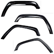 Front and Rear, Driver and Passenger Side Fender Flares, Textured Black, Thermoplastic, Bolt-On