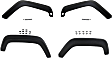 2018 Jeep Wrangler JK - Front and Rear, Driver and Passenger Side, Fender Flares, Textured Black