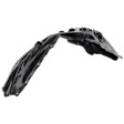 Front, Driver and Passenger Side Fender Liners, Plastic, Without Insulation Foam, Except Models with 6.4L Engine