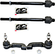 Front, Driver and Passenger Side, Inner and Outer Tie Rod Ends