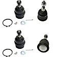 Front, Driver and Passenger Side, Upper and Lower Ball Joints