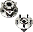 Front, Driver and Passenger Side Wheel Hub, 5 Lugs, With Bearing