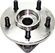 Front, Driver and Passenger Side Wheel Hub, 5 Lugs, With Bearing