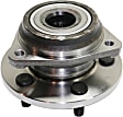 Front, Driver and Passenger Side Wheel Hub, 5 Lugs, With Bearing