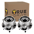 Front, Driver and Passenger Side Wheel Hub, 5 Lugs, With Bearing