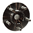 Front, Driver and Passenger Side Wheel Hub, 5 Lugs, With Bearing
