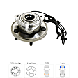 2006 Jeep Commander - Front Wheel Hub, 4WD, RWD, 5 Lugs, With Bearing, With Sensor