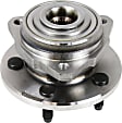 2-Wheel Set Front, Driver and Passenger Side Wheel Hubs, with Bearing, 5 x 4.5 In. Bolt Pattern, Non-ABS