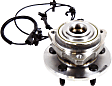 Front, Driver and Passenger Side Wheel Hub, 5 Lugs, With Bearing, With Sensor