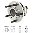 Front, Driver and Passenger Side Wheel Hub, 5 Lugs, With Bearing, With Sensor