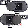 Front or Rear, Driver and Passenger Side Interior Door Handles, Textured Black, With door lock button