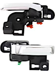 2011-2017 Jeep Wrangler - Front or Rear, Driver and Passenger Side Interior Door Handles, Chrome Lever with Black Bezel, With door lock button