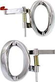 Front or Rear, Driver and Passenger Side Chrome Interior Door Handle, Without Door Lock Hole, Sport Utility