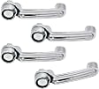 Front and Rear, Driver and Passenger Side Chrome Exterior Door Handle, Without Key Hole