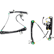 Sedan Front, Driver and Passenger Side Power Window Regulator, With Motor