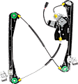 Sedan Front, Driver and Passenger Side Power Window Regulator, With Motor