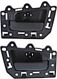 Rear, Driver and Passenger Side Black Interior Door Handle
