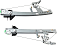 Rear, Driver and Passenger Side Power Window Regulator, Without Motor