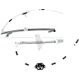 2003 Jeep Liberty - Front And Rear, Passenger Side Manual Window Regulator, Without Motor