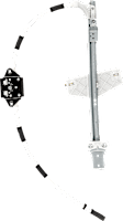 2003 Jeep Liberty - Front And Rear, Passenger Side Manual Window Regulator, Without Motor