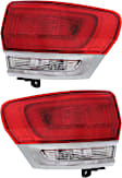 Driver and Passenger Side, Outer Halogen Tail Lights, with Bulbs, Mounts on Body, For Models Without Platinum Insert, CAPA Certified
