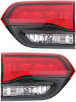 Driver and Passenger Side, Inner Tail Lights, with Bulbs, Halogen, Mounts on Liftgate