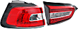 Driver Side, Inner and Outer Tail Lights, with Bulb, Halogen, Mounts on Liftgate, Mounts on Body
