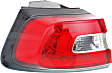 Driver Side, Inner and Outer Tail Lights, with Bulb, Halogen, Mounts on Liftgate, Mounts on Body