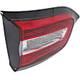 Driver Side, Inner and Outer Tail Lights, with Bulb, Halogen, Mounts on Liftgate, Mounts on Body, CAPA CERTIFIED