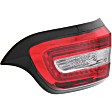 Passenger Side, Inner and Outer Tail Lights, with Bulb, Inner - Halogen/LED, Outer - Halogen