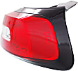 Driver and Passenger Side, Outer Halogen Tail Light, With bulb(s), OE Replacement