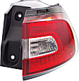 Driver and Passenger Side, Outer Halogen Tail Light, With bulb(s), OE Replacement