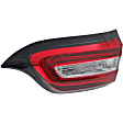 Passenger Side, Inner and Outer Tail Lights, with Bulb, Inner - Halogen/LED, Outer - Halogen, CAPA Certified