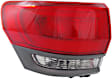 Driver and Passenger Side, Inner and Outer Tail Lights, with Bulb, Halogen, with Gray Trim, Mounts On Liftgate