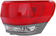 Driver and Passenger Side, Inner and Outer Tail Lights, with Bulb, Halogen, with Gray Trim, Mounts On Liftgate