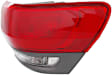 Driver and Passenger Side, Inner and Outer Tail Lights, with Bulb, Halogen, with Gray Trim, Mounts On Liftgate
