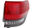 Driver and Passenger Side, Inner and Outer Tail Lights, with Bulb, Halogen, with Gray Trim, Mounts On Liftgate