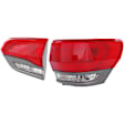 Passenger Side, Inner and Outer Tail Lights, with Bulb, Halogen, Mounts on Body, Mounts on Liftgate