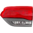 Passenger Side, Inner and Outer Tail Lights, with Bulb, Halogen, Mounts on Body, Mounts on Liftgate
