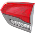 Passenger Side, Inner and Outer Tail Lights, with Bulb, Halogen, Mounts on Body, Mounts on Liftgate