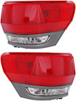 2017 Jeep Grand Cherokee - Driver and Passenger Side, Outer Halogen Tail Light, With bulb(s), Mounts on Body, OE Replacement